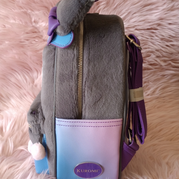 Kuromi Witch Fuzzy Mini Backpack - Picture 5 of 5